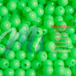 Luminous round green beads with hole 8x8-1,8mm anti-break